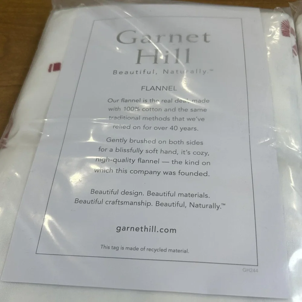 Set 4 Garnet Hill Flannel King Pillowcases 20x36 Candy Cane Christmas Tree New